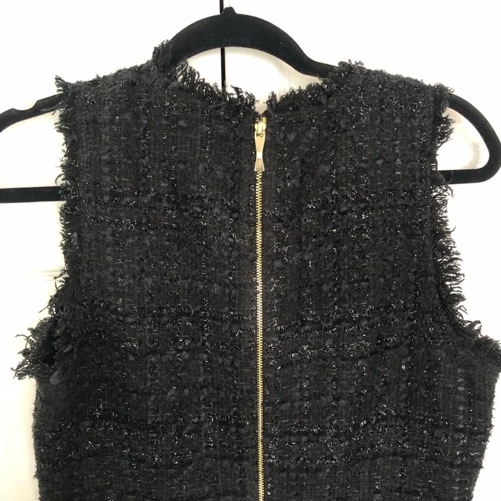 Kate Spade Black Shimmer Tweed Dress Size 8